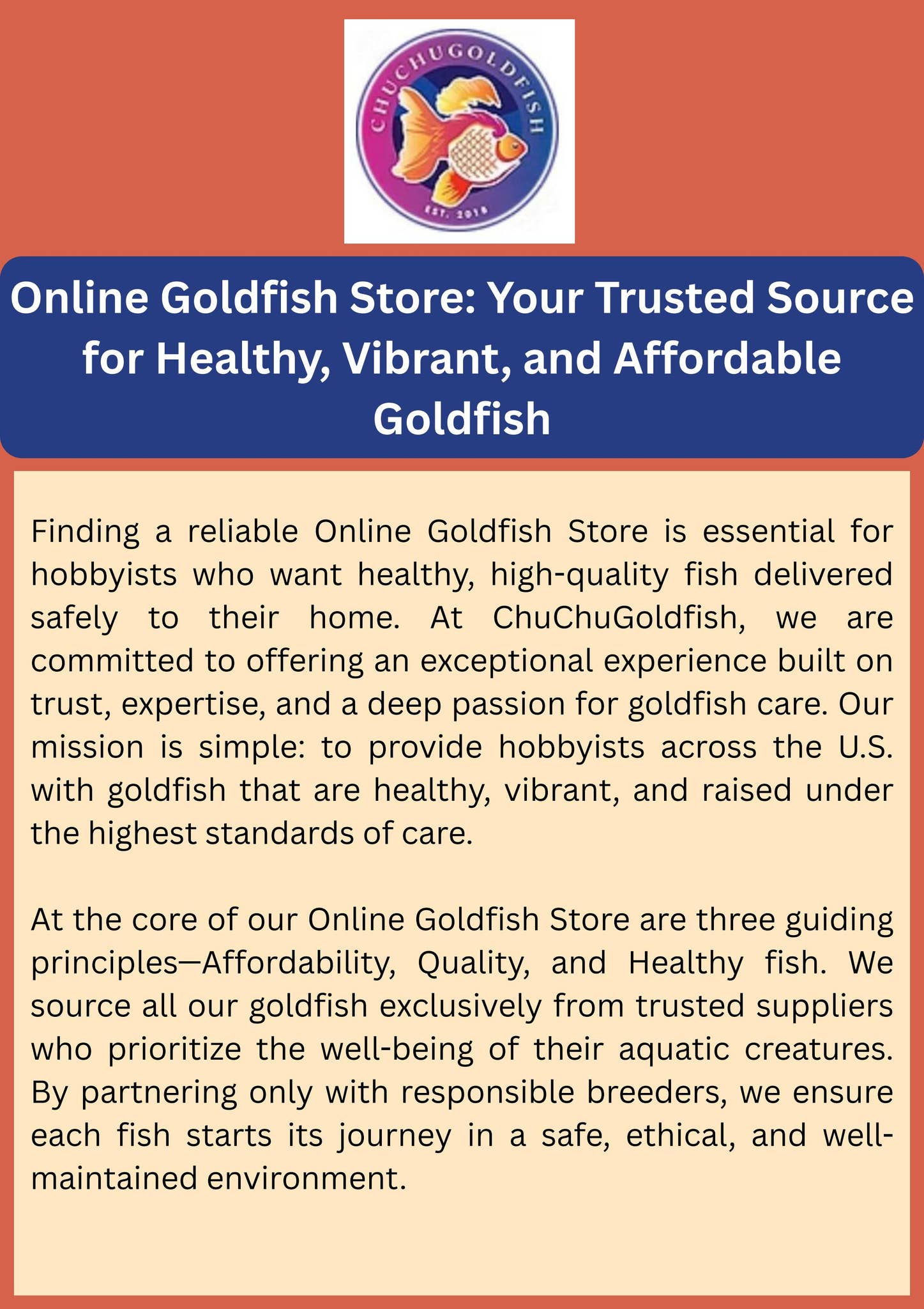 Online Goldfish Store: Your Trusted Source for Healthy, Vibrant, and Affordable Goldfish by ChuChuGoldfish - Issuu