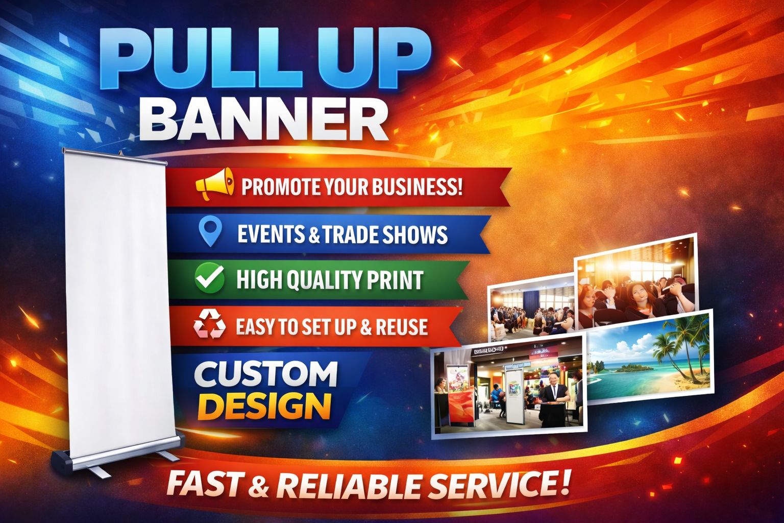 Pull Up Banner Design and Print for Business Branding