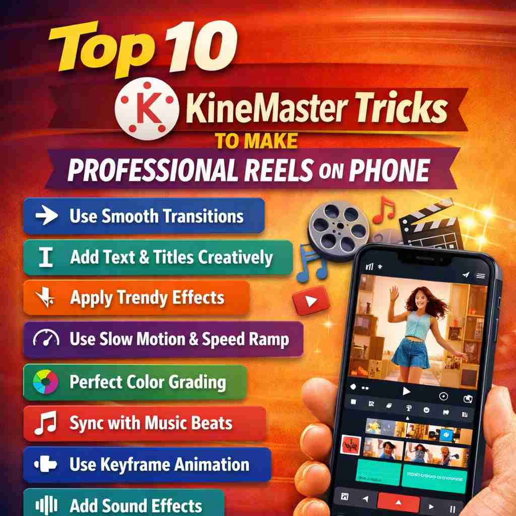 Top 10 KineMaster Tricks to Make Professional Reels on Phone (For Designers & Media Creators)