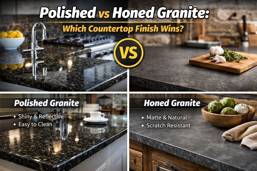 Polished vs Honed Granite: Which Countertop Finish Wins