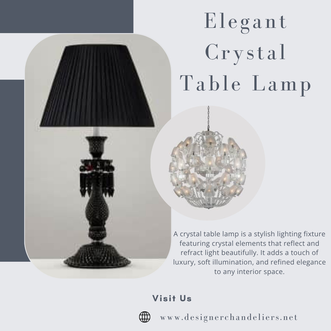 Luxury Crystal Table Lamp for Elegant Interior Lig..