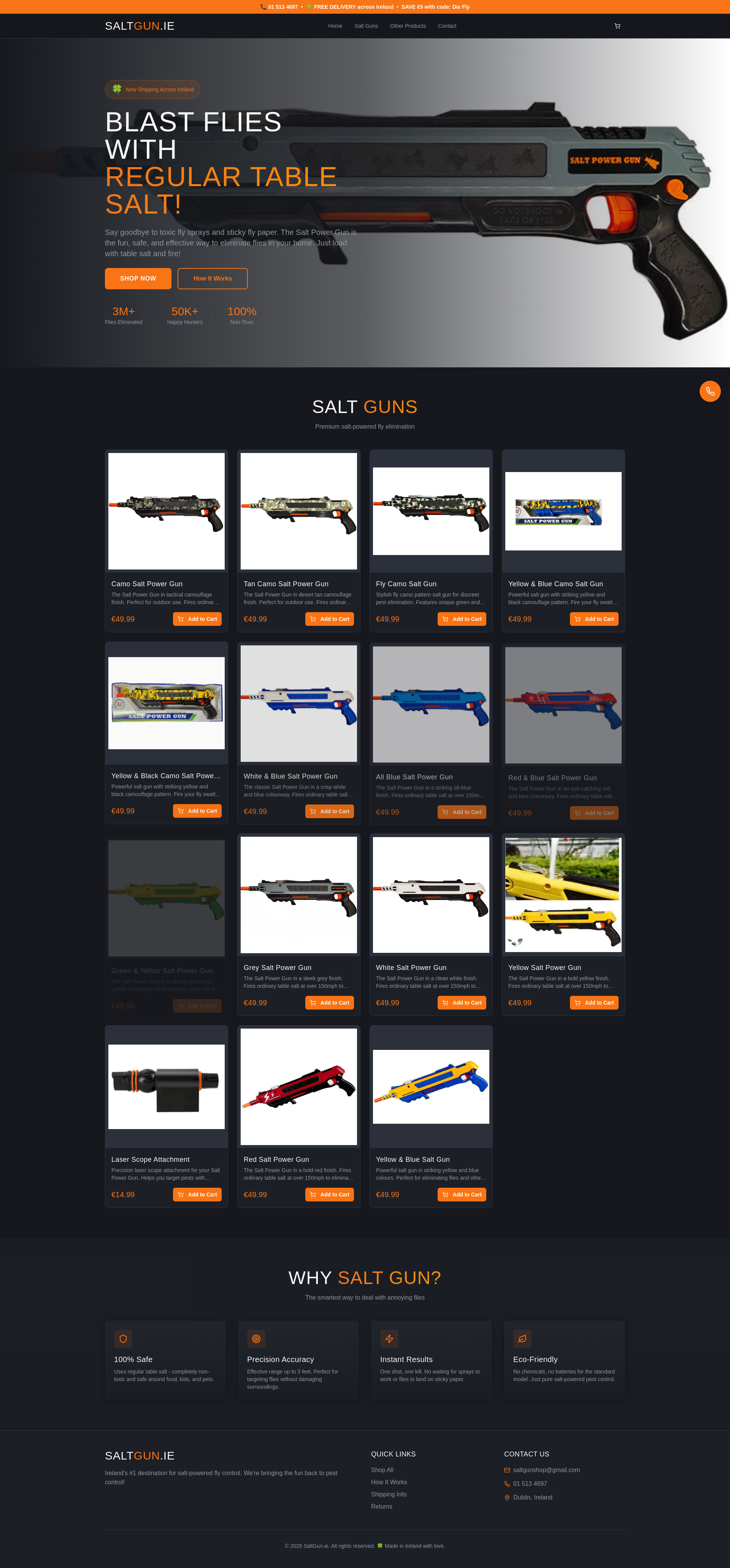 SaltGun.ie | Ireland's #1 Salt-Powered Fly Killers