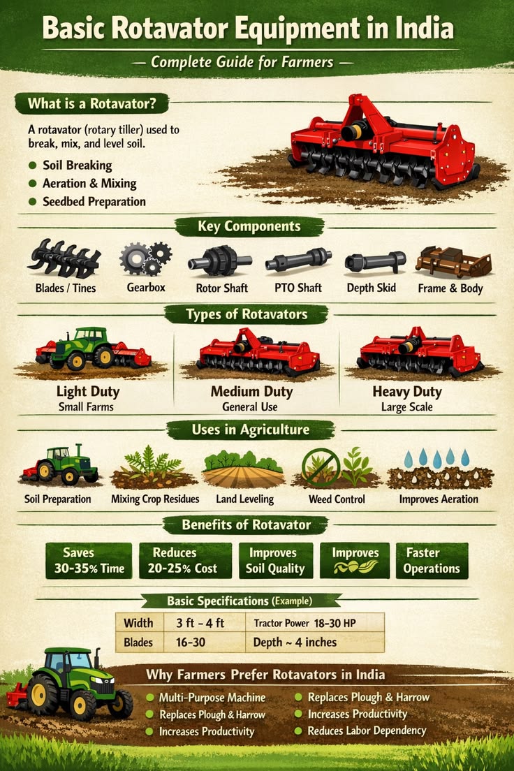 Basic Rotavator Equipment in India: Features, Uses, and Benefits