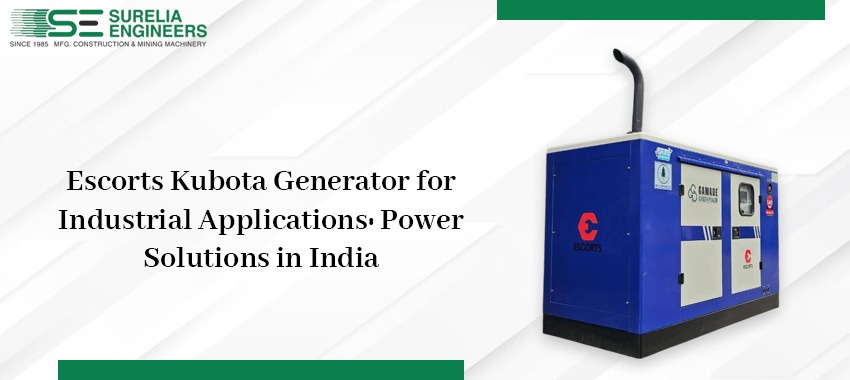 Escorts Kubota Generator for Industrial Power Solutions India