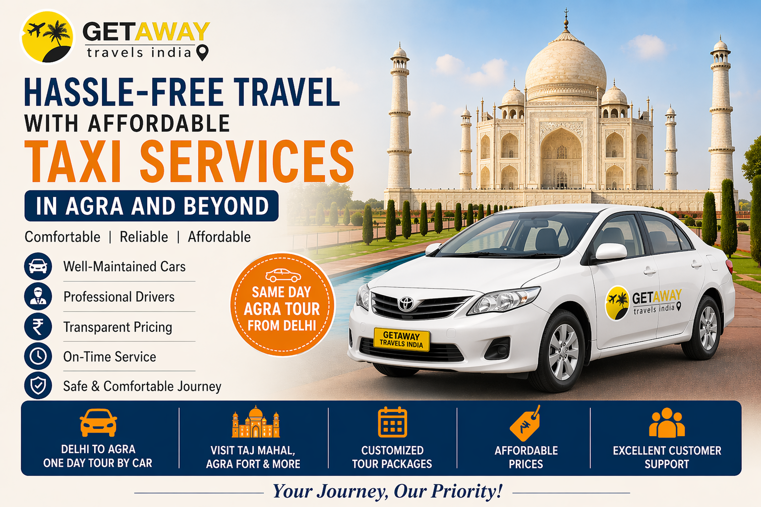 Taxi Services in Agra | Affordable & Reliable