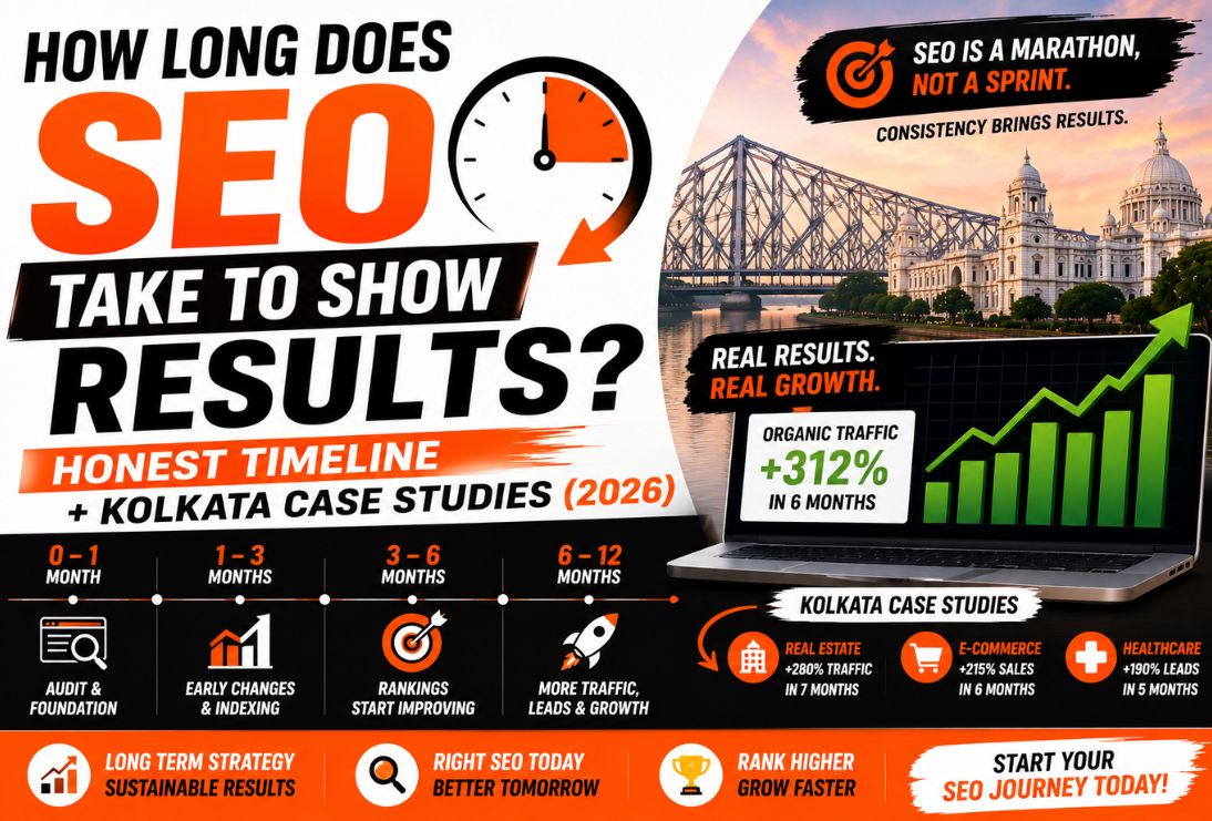 How Long Does SEO Take To Show Results? Honest Timeline + Kolkata Case Studies (2026) - DotCreative