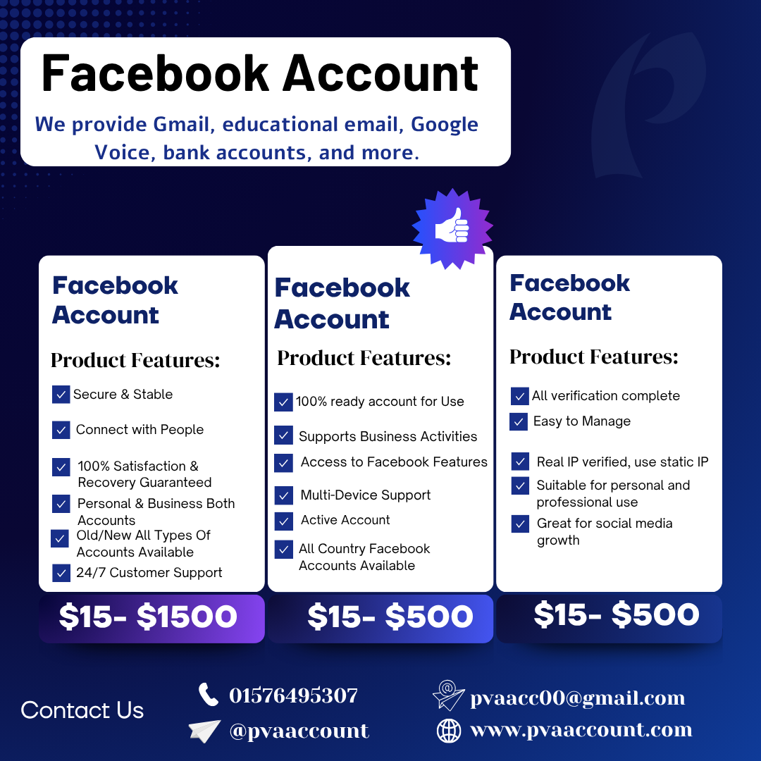 Buy Facebook Accounts | Safe & 100% Trusted PVAaccount