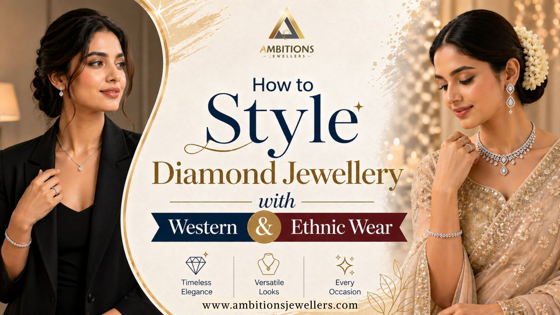 How to Style Diamond Jewellery with Western and Ethnic Wear