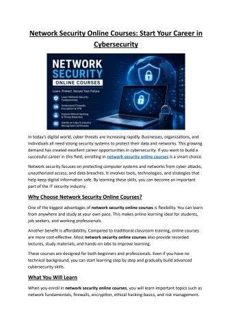 Network Security Online Courses by SNDC Learning