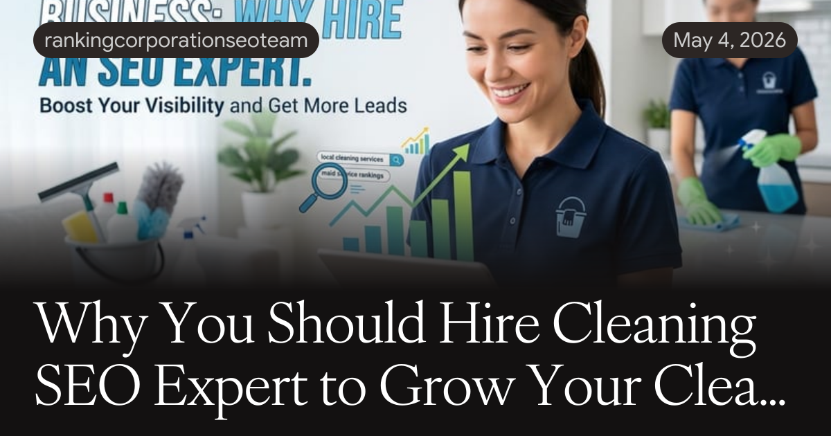 HIRE CLEANING SEO EXPERT