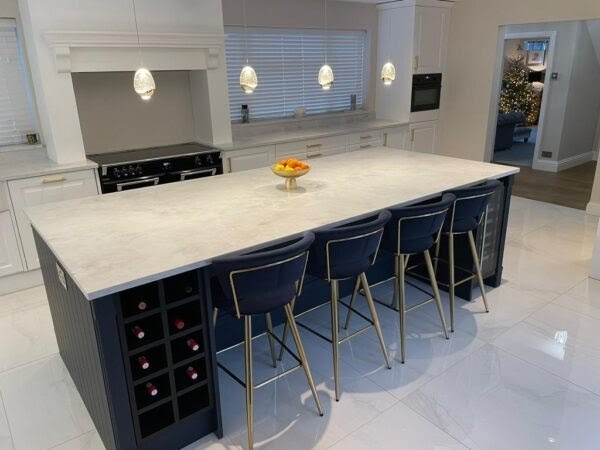 Marble Effect Quartz Kitchen Worktop – Elegant Kitchen Style