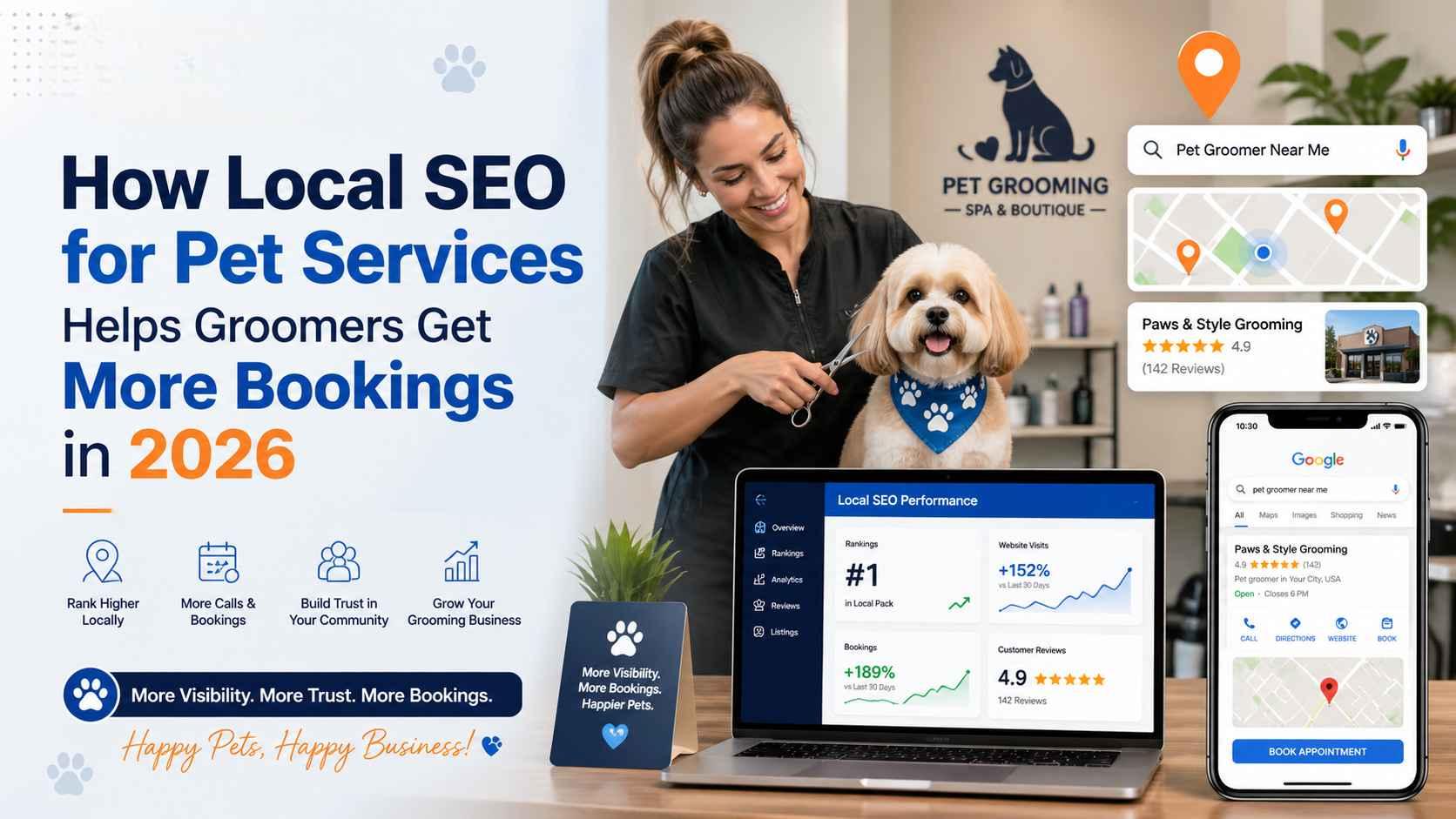 How Local SEO for Pet Services Helps Groomers Get More Bookings in...