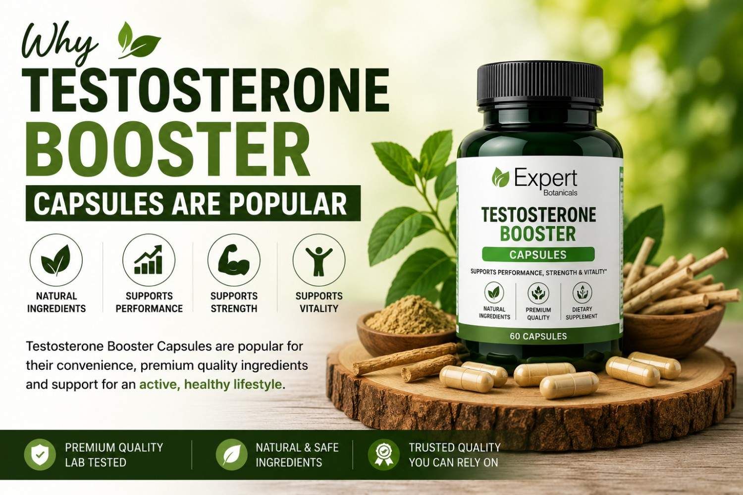 Why Testosterone Booster Capsules Are Popular - Expert Botanicals