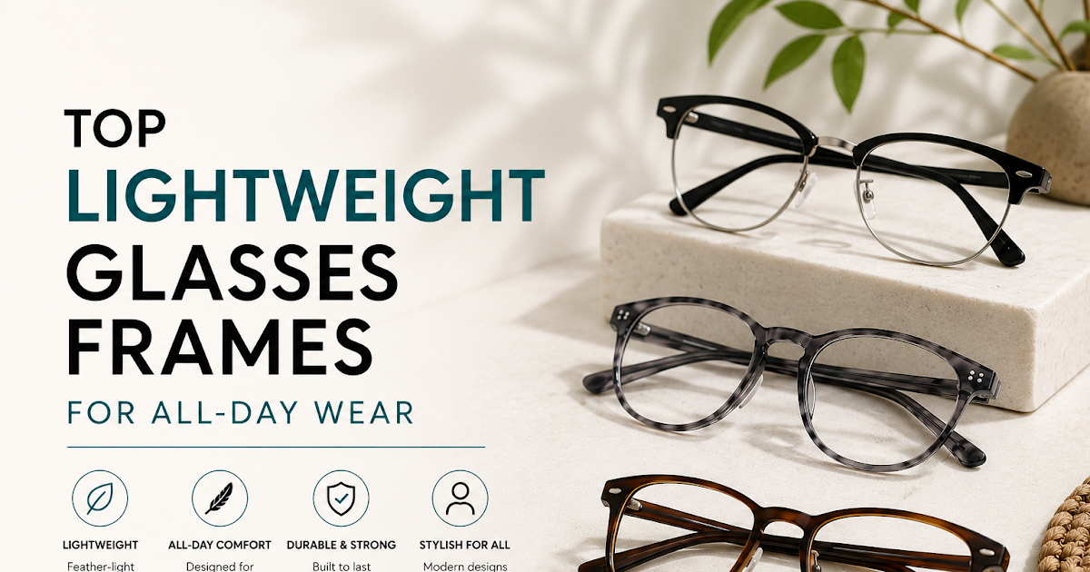 Top Lightweight Glasses Frames for All-Day Wear