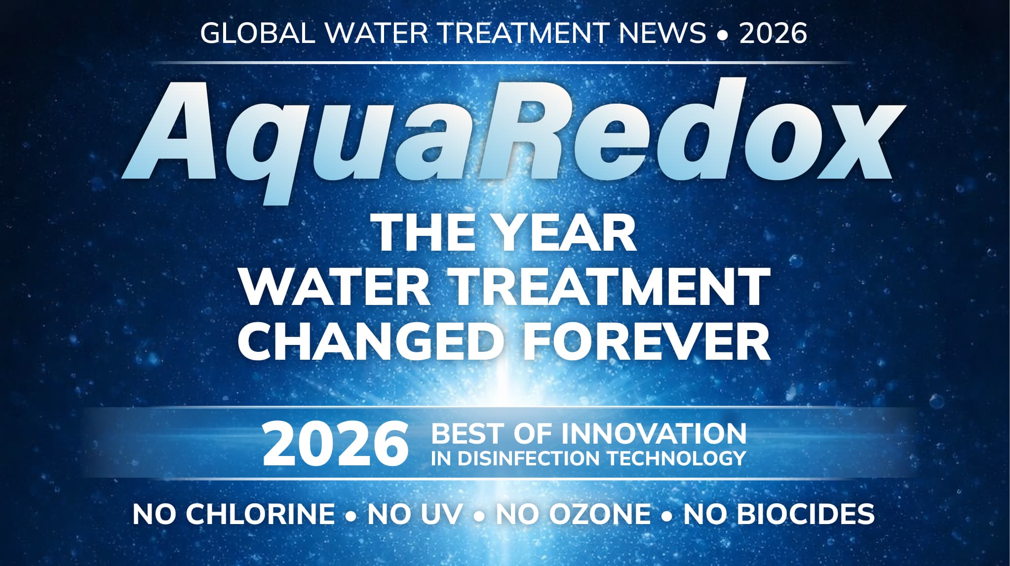 AQUAREDOX® Named “Best Innovation of 2026” in Global Disinfection Technology