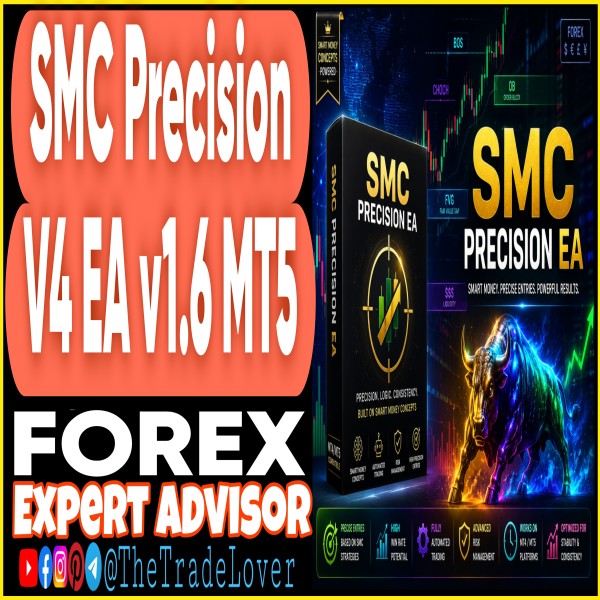 SMC Precision V4 EA v1.6 MT5 (Works on Build 5836) | Forex Robot | MT5 Expert Advisor - The Trade Lovers