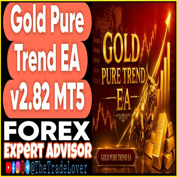 Gold Pure Trend EA v2.82 MT5 (Works on Build 5836) | Forex Robot | MT5 Expert Advisor - The Trade Lovers