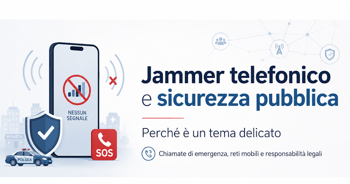 Jammer telefonico e sicurezza pubblica: perché è un tema delicato