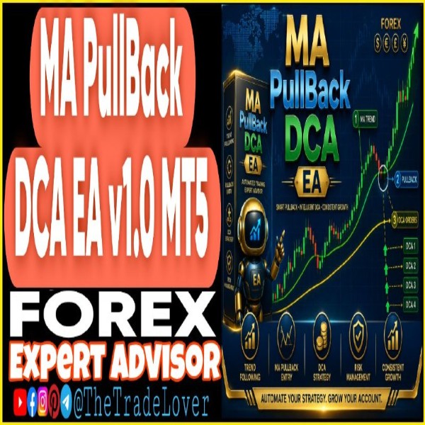 MA Pullback DCA EA v1.0 MT5 (Works on Build 5836) | Forex Robot | MT5 Expert Advisor - The Trade Lovers
