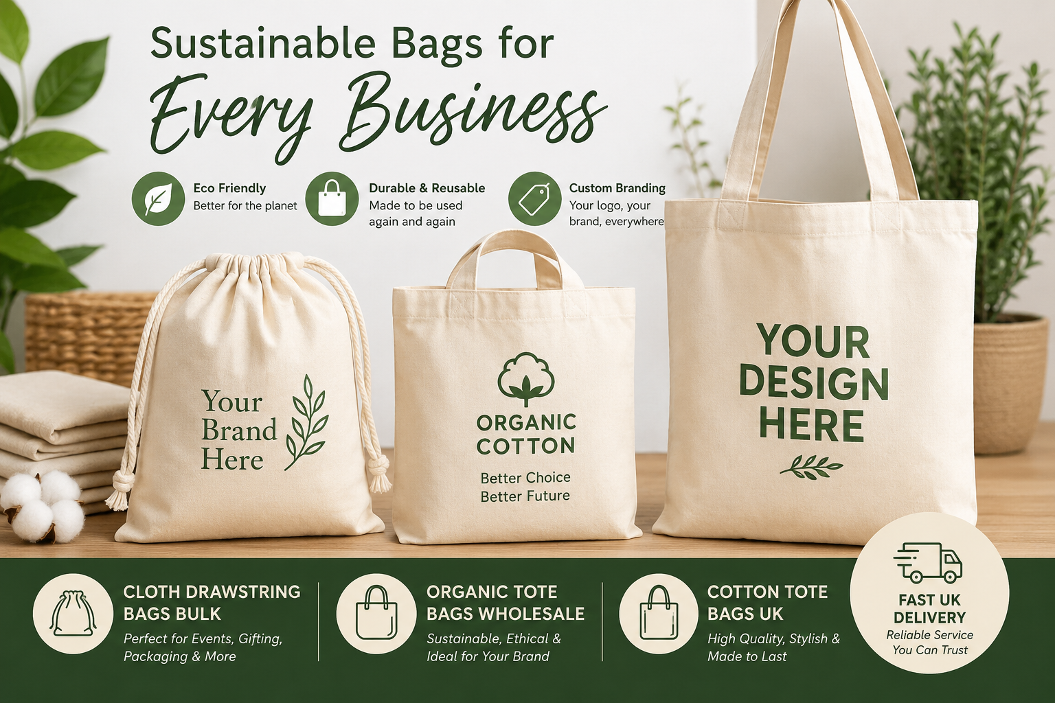 Why Businesses Across the UK Are Choosing Reusable Cotton Bags for Branding – Cotton Bag Factory