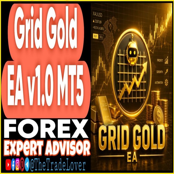 Grid Gold EA v1.0 MT5 (Works on Build 5836) | Forex Robot | MT5 Expert Advisor - The Trade Lovers