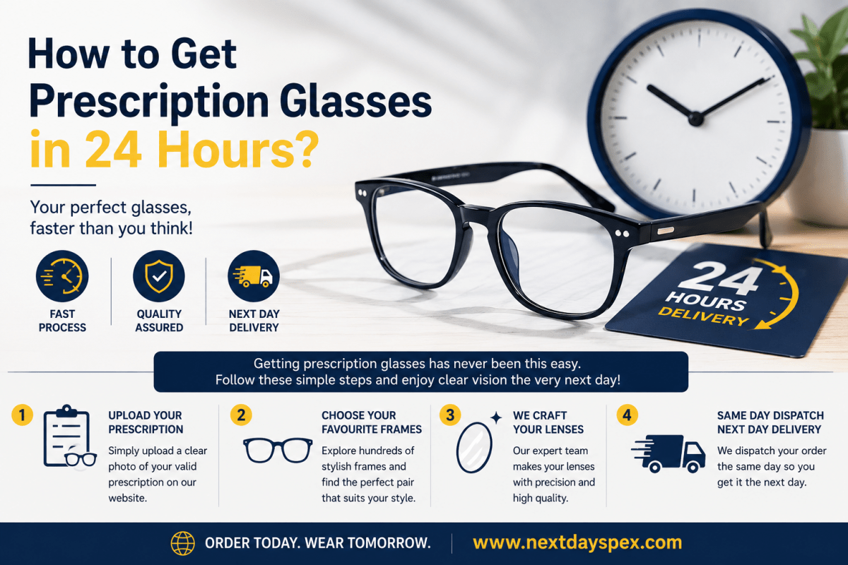How to get prescription glasses in 24 hours? – Next Day Spex