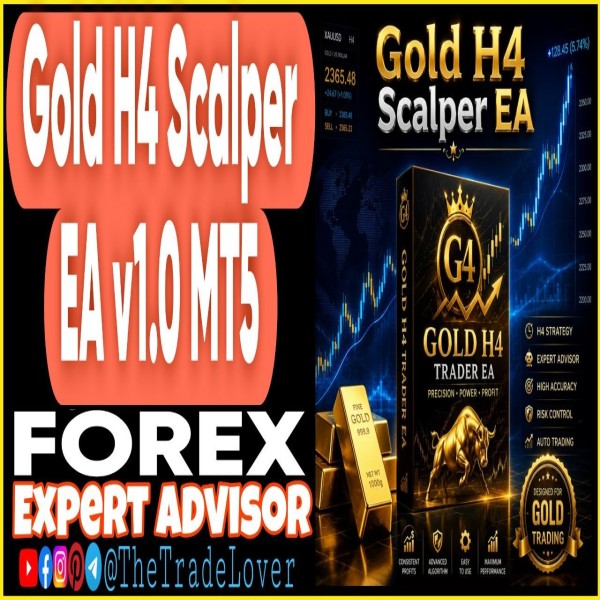 Gold H4 Scalper EA v1.0 MT5 (Works on Build 5836) | Forex Robot | MT5 Expert Advisor - The Trade Lovers