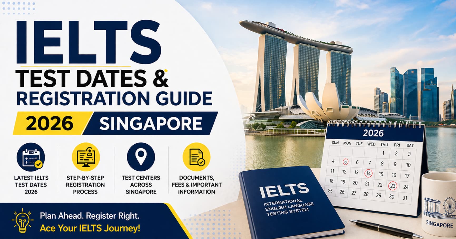 IELTS test dates and registration guide 2026 Singapore