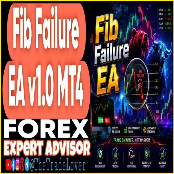 Fib Failure EA v1.0 MT4 (Works on Build 1471) | Forex Robot | MT4 Expert Advisor - The Trade Lovers