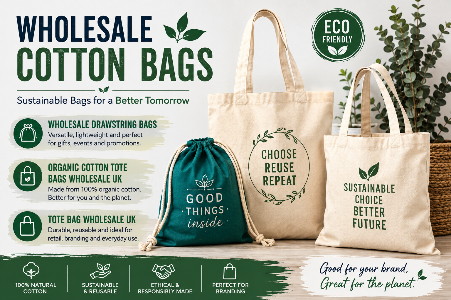 Why Wholesale Cotton Bags Are a Smart Choice for UK Businesses – Cotton Bag Factory