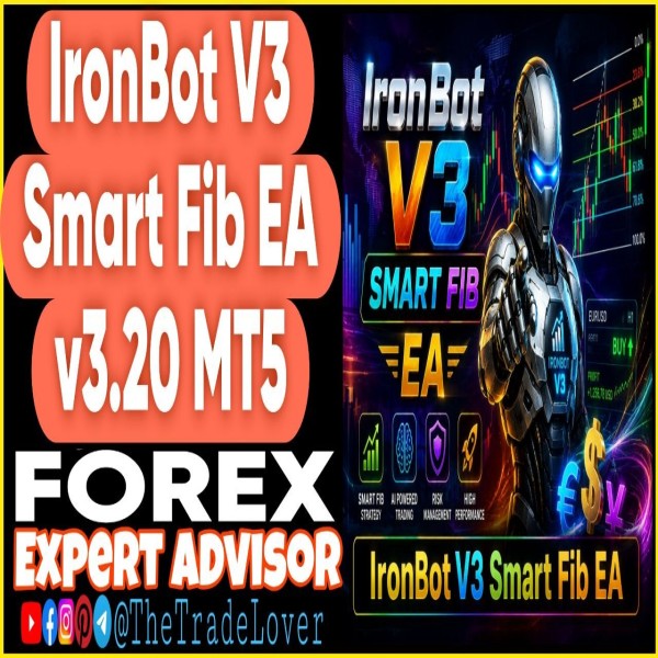 IronBot V3 Smart Fib EA v3.20 MT5 (Works on Build 6061) | Forex Robot | MT5 Expert Advisor - The Trade Lovers
