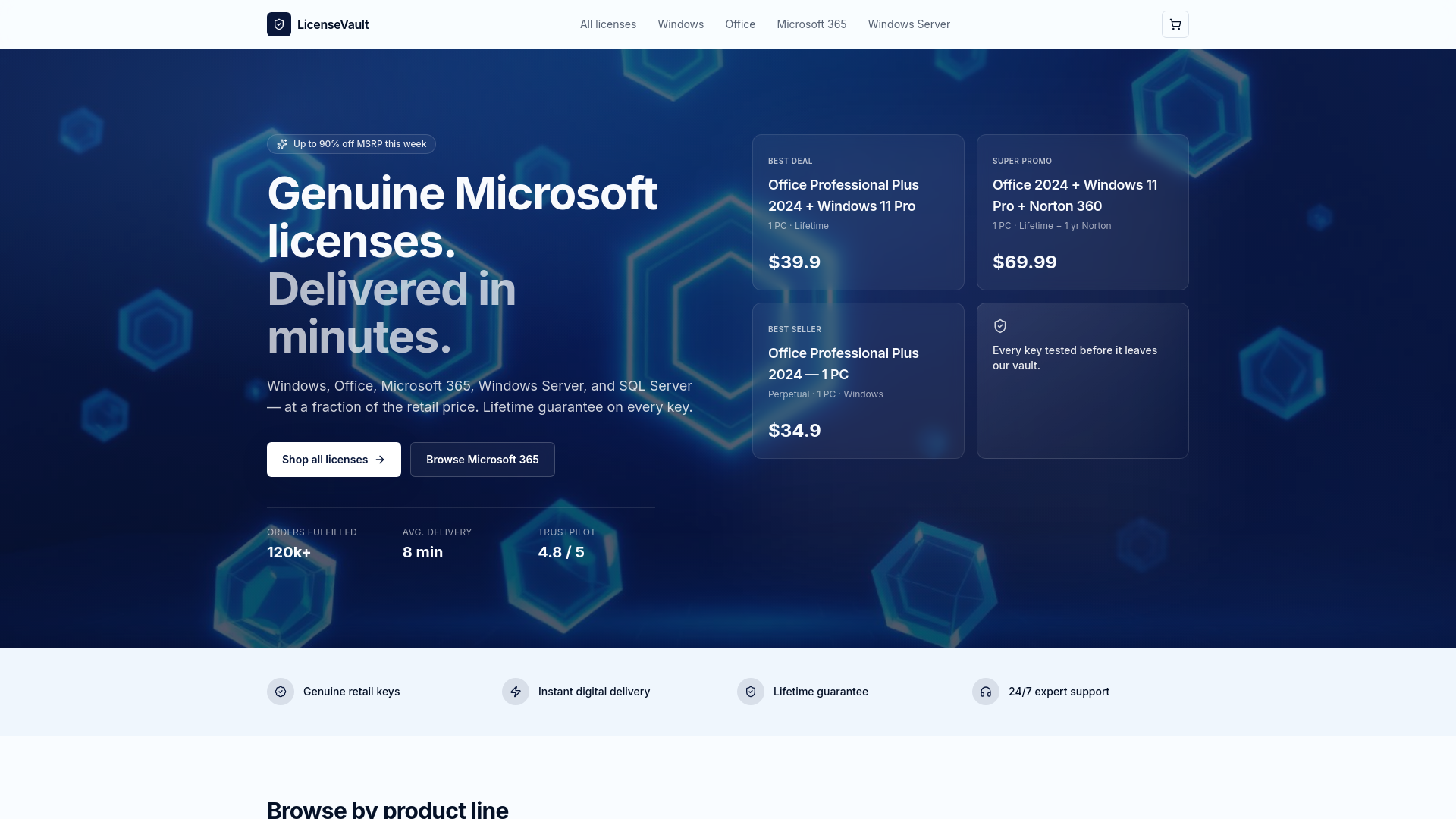 LicenseVault — Licencias Microsoft auténticas, entrega inmediata