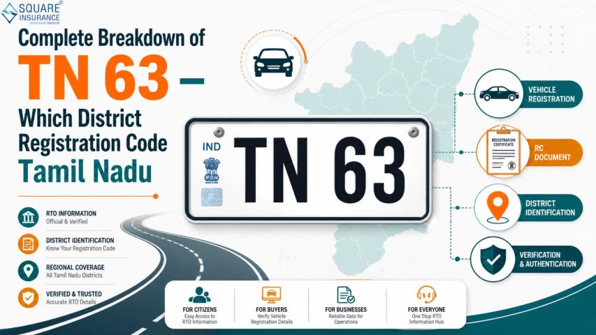Complete Breakdown of tn 63 which district Registration Code Tamil Nadu