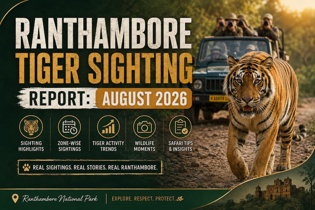 Ranthambore Tiger Sighting Report: August 2026 | Eye Of The Tiger Blog