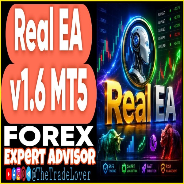 Real EA v1.6 MT5 (Works on Build 6061) | Forex Robot | MT5 Expert Advisor - The Trade Lovers