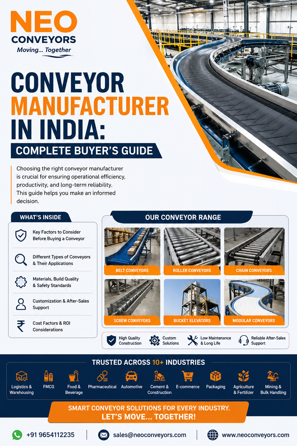 Conveyor Manufacturer in India: Complete Buyer's Guide (2026) | Neo Conveyors