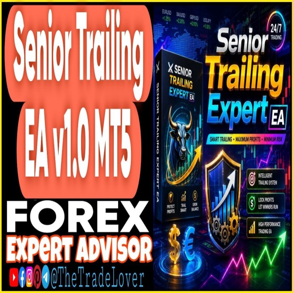Senior Trailing EA v1.0 MT5 (Works on Build 6061) | Forex Robot | MT5 Expert Advisor - The Trade Lovers