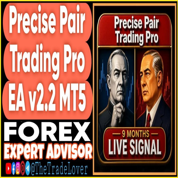 Precise Pair Trading Pro EA v2.2 MT5 + Presets (Works on Build 6061) | Forex Robot | MT5 Expert Advisor - The Trade Lovers