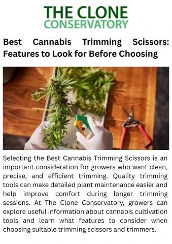 Best Cannabis Trimming Scissors Features to Look for Before Choosing