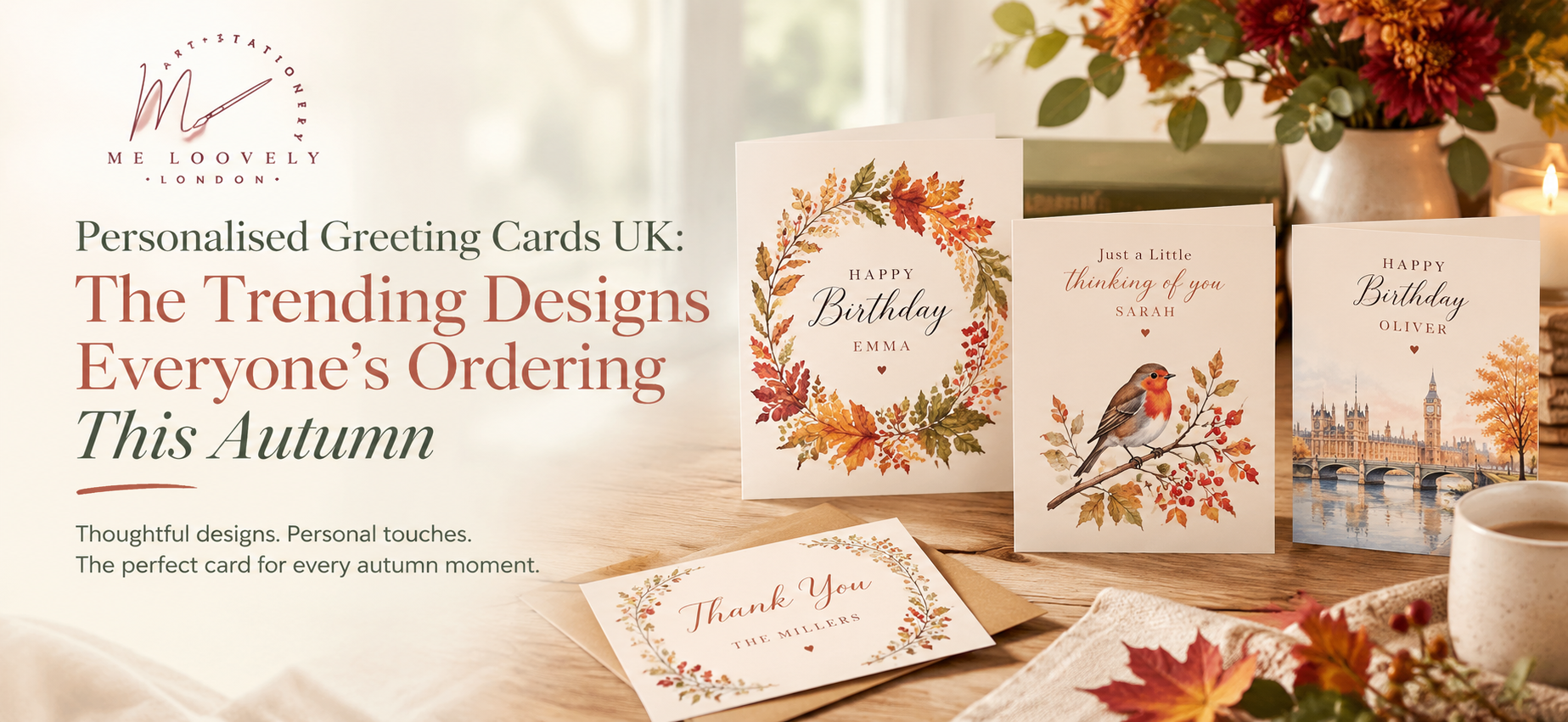 Personalised Greeting Cards UK: Trending Autumn Designs – Me Loovely