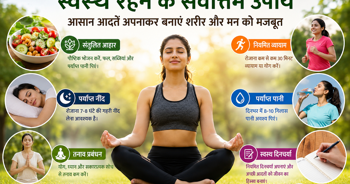 DAILY HEALTH JOURNEY: स्वस्थ रहने के सर्वोत्तम उपाय: आसान आदतें अपनाकर बनाएं शरीर और मन को मजबूत