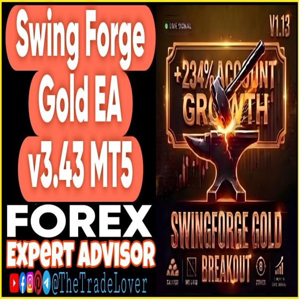Swing Forge Gold EA v3.43 MT5 + Presets (Works on Build 6182) | Forex Robot | MT5 Expert Advisor - The Trade Lovers