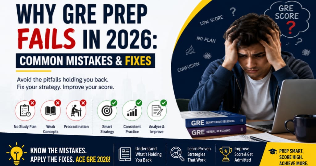 Why GRE Prep Fails in 2026: Common Mistakes & Fixes