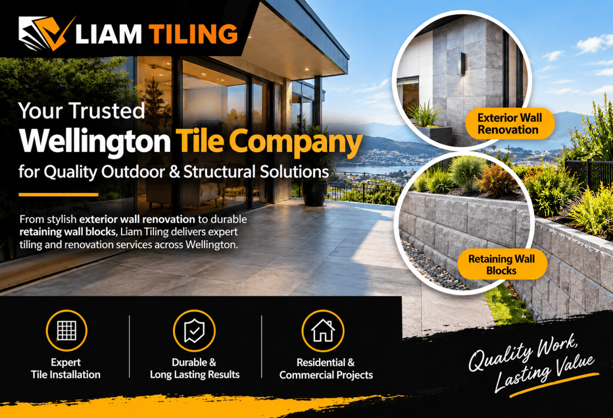 Wellington Tile Company for Exterior Wall Renovation and Retaining Wall Blocks – Liam Tiling