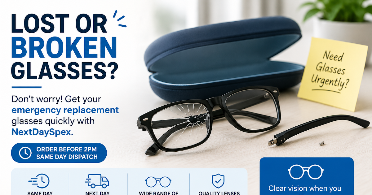 Lost or Broken Your Glasses? How to Get Emergency Replacement Glasses Quickly