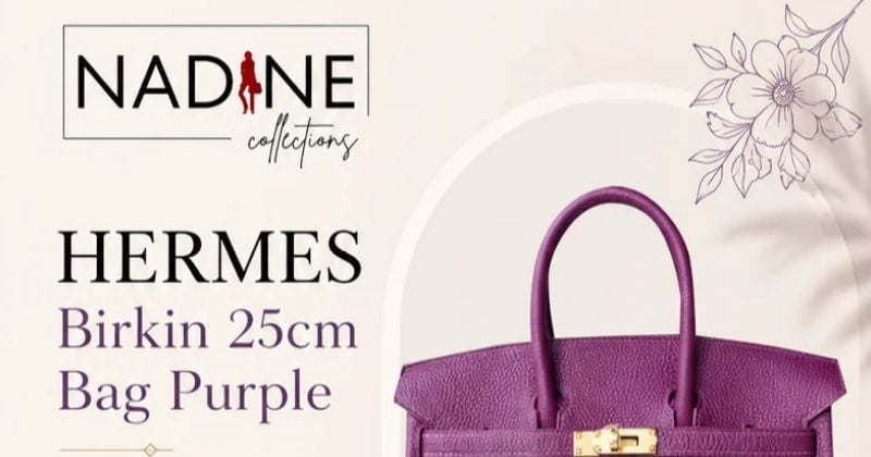HERMES Birkin 25cm Bag Purple