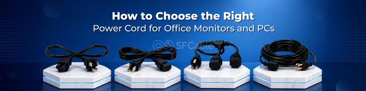 How to Choose the Right Power Cord for Office Monitors and PCs? – SF Cable, Inc