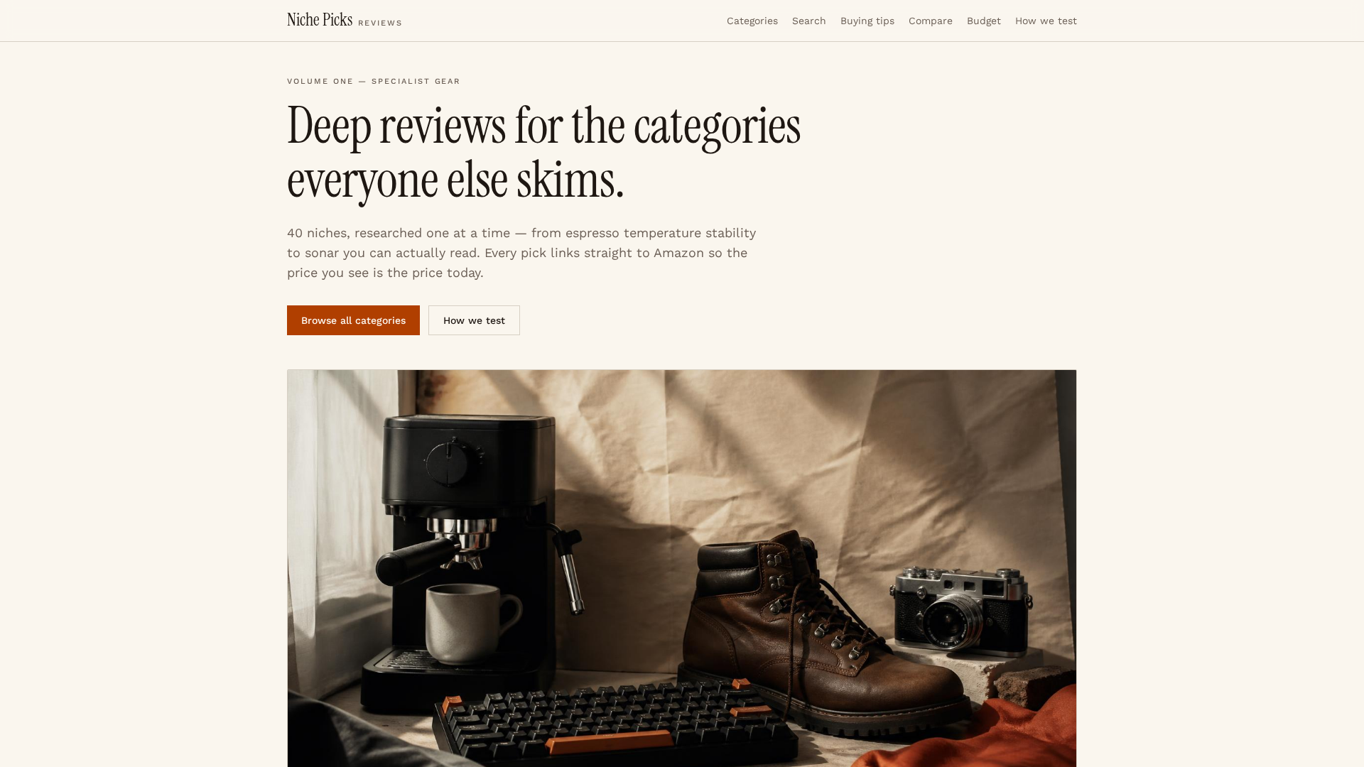 Niche Picks — Specialist gear reviews and buying guides