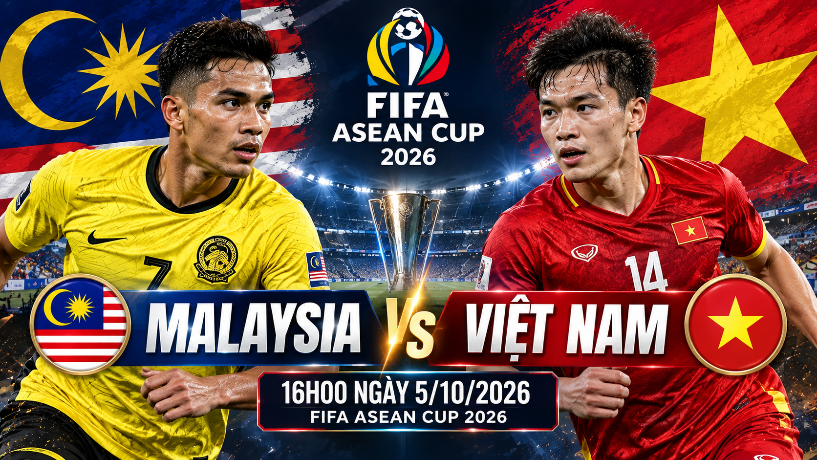 Soi kèo Malaysia vs Việt Nam, 16h ngày 5/10 FIFA ASEAN Cup 2026