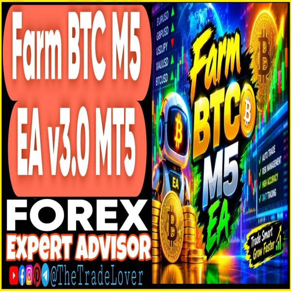 Farm BTC M5 EA v3.0 MT5 (Works on Build 6230) | Forex Robot | MT5 Expert Advisor - The Trade Lovers
